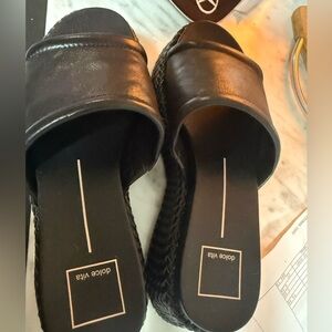 Dolce Vita Black Leather Mules